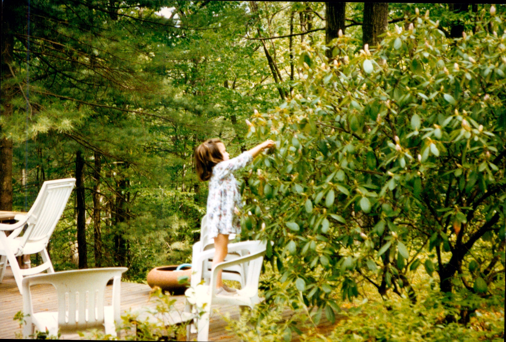 Gemma as a child in the garden