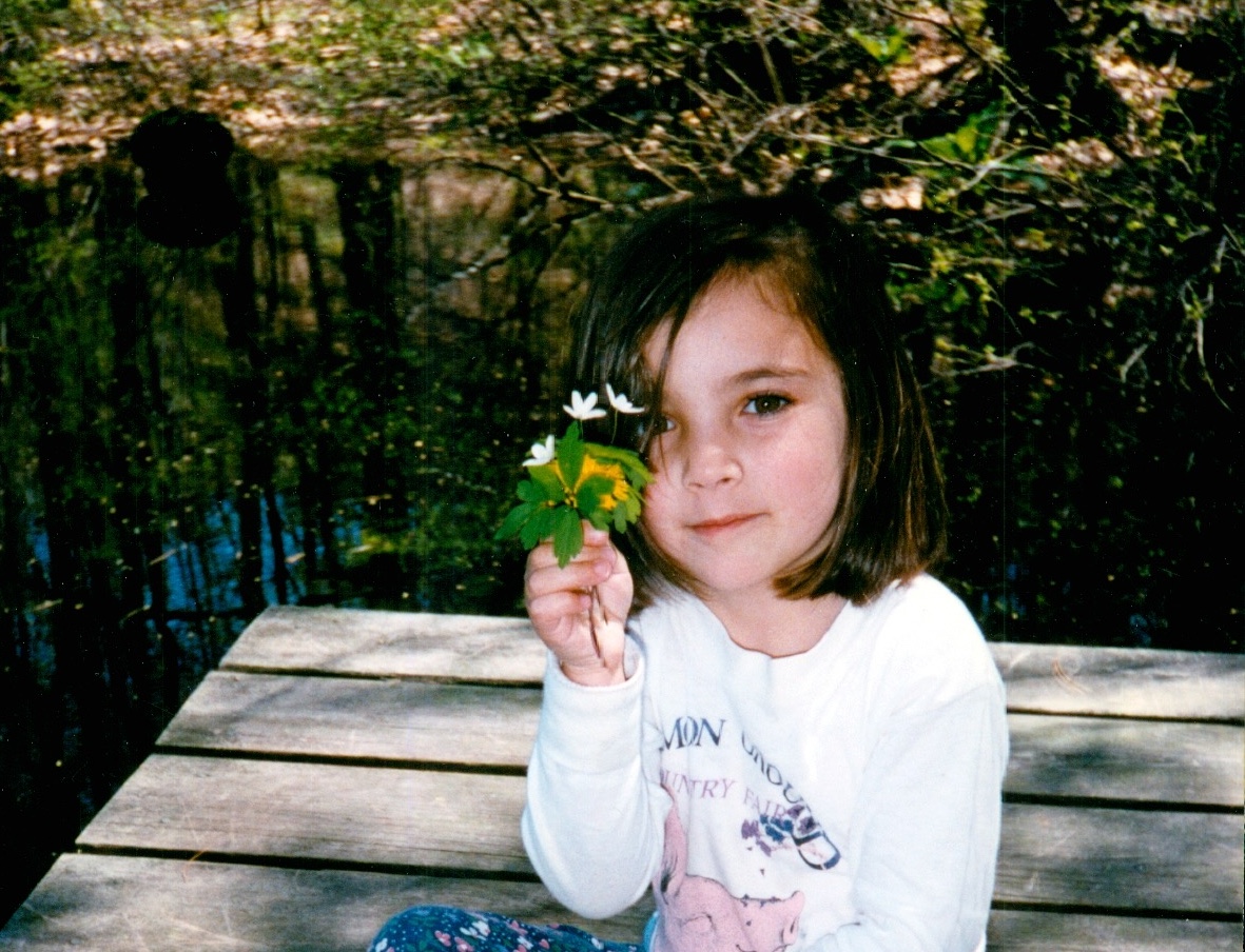 Gemma as a child in the garden